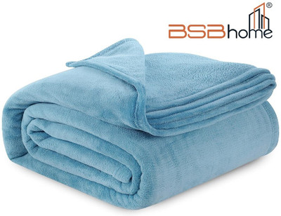 BSB HOME Solid Single AC Blanket for  Heavy Winter(Polyester, Aqua)