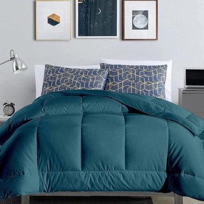 glaxy Solid Double Comforter for  AC Room(Microfiber, TEAL)