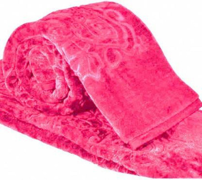 SANJU CORPORTION Abstract Double Mink Blanket for  Mild Winter(Microfiber, Pink)