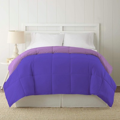 AVI Solid Double Comforter for  Heavy Winter(Polyester, Purple)