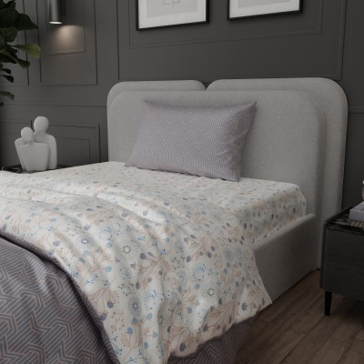 stoa paris Floral Single Comforter for  AC Room(Polyester, Off White)