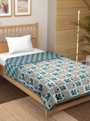 CHICERY Floral Double Dohar for  AC Room(Cotton, Tropical Green)