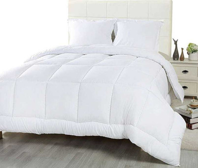 Relaxfeel Solid Single Comforter for  Heavy Winter(Microfiber, White)