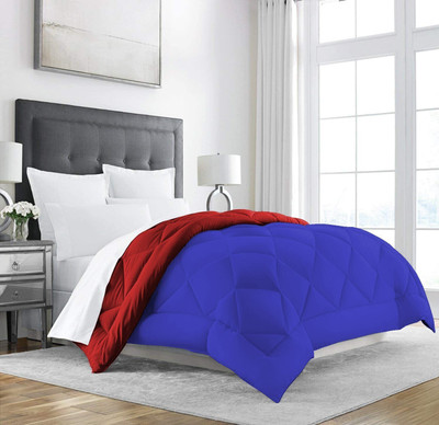 Texlux Solid Double Comforter for  Heavy Winter(Polyester, Red : Royal Blue)