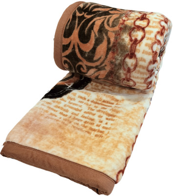 HOMIEE Floral Single AC Blanket for  AC Room(Polyester, Rust Numeric)