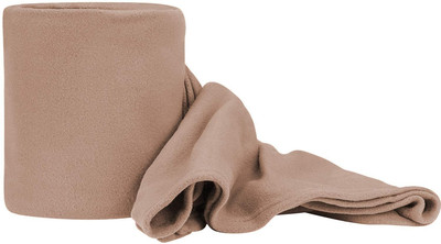 TexKing Solid Single Fleece Blanket for  AC Room(Microfiber, Beige)