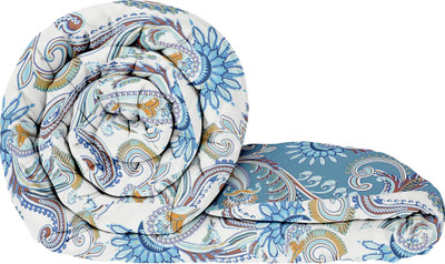 Story@home Printed Double Comforter for  AC Room(Microfiber, Cream)