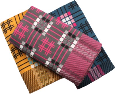 Hornbill Enterprises Checkered Single AC Blanket for  Mild Winter(Cotton, Pink, Yellow, Grey)