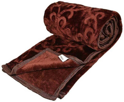 ACZO FEEL Solid Double Wearable Blanket for  Heavy Winter(Fur, Brown)