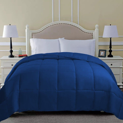 Texlux Solid Single Comforter for  Heavy Winter(Poly Cotton, Royal Blue)