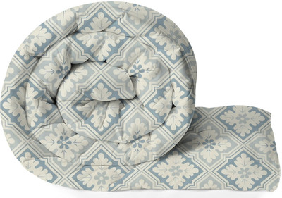 BSB HOME Abstract Double Comforter for  Heavy Winter(Microfiber, Light Grey)