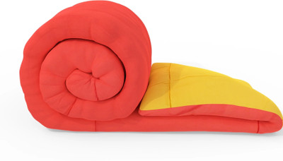 IWS Solid Double Comforter for  AC Room(Microfiber, Orange, Yellow)