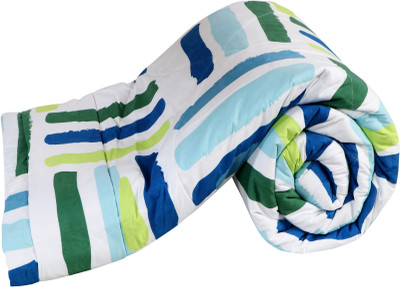 Floating Dreams Geometric Double Comforter for  Heavy Winter(Poly Cotton, Multicolor)