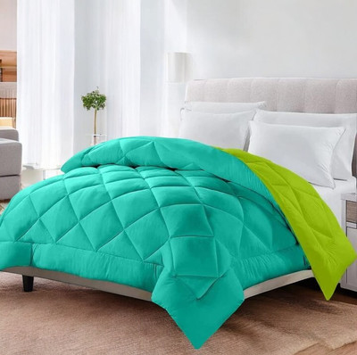 sentiments Solid Single Mink Blanket for  Mild Winter(Polyester, Sea Green)