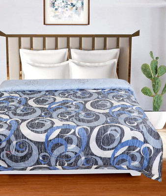 Sofolite Home Geometric Double AC Blanket for  AC Room(Microfiber, Light Blue)