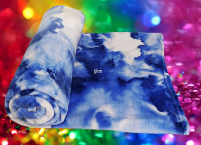 KIXTA Self Design Double AC Blanket for  AC Room(Microfiber, Blue)