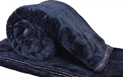 MFI Self Design Single AC Blanket for  Heavy Winter(Microfiber, Grey)