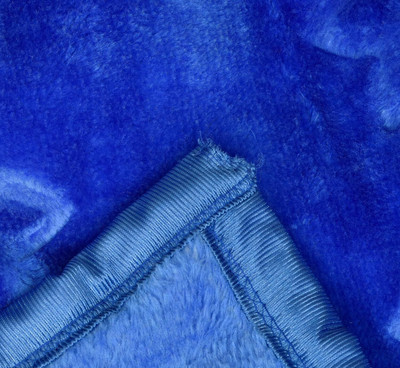 Shivam impex Solid Double Mink Blanket for  Heavy Winter(Woollen Blend, Blue)