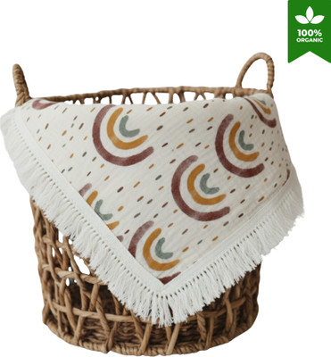 Timmy & Tammy Floral Crib Dohar for  Mild Winter(Cotton, Rainbow)