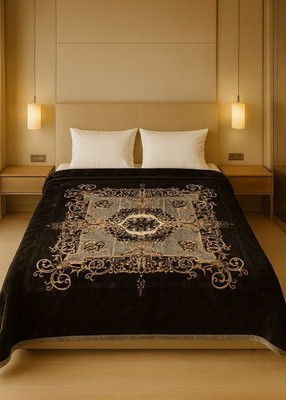 Signature Floral King Mink Blanket for  Heavy Winter(Polyester, Elite Heritage)