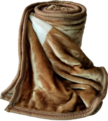 HOMIEE Floral Single Mink Blanket for  Heavy Winter(Polyester, brw shade)