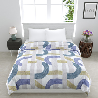 Sleepora Floral Single AC Blanket for  AC Room(Poly Cotton, Grey)