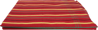 Saagar Tex Striped Single AC Blanket for  AC Room(Cotton, Red)