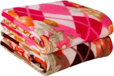THE COSMO 3D Printed Single Fleece Blanket for  AC Room(Woollen Blend, Multicolor)