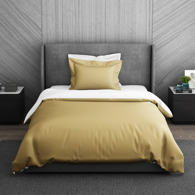 SPACES Solid Single Quilt for  AC Room(Cotton, Gold)