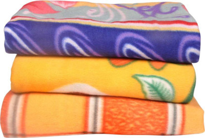 V.R.ENTERPRISES Floral Double Fleece Blanket for  AC Room(Polyester, Multicolor)