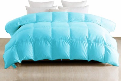 Boxigo Solid Queen Comforter for  Heavy Winter(Cotton, Light Blue)