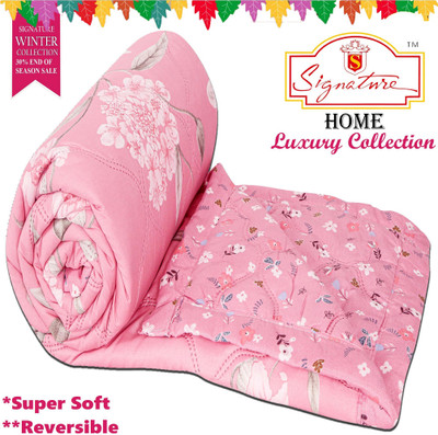 Signature Floral Double Comforter for  AC Room(Cotton, Multicolor)