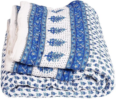 Gnudi Self Design Double Quilt for  Mild Winter(Cotton, Multicolor)