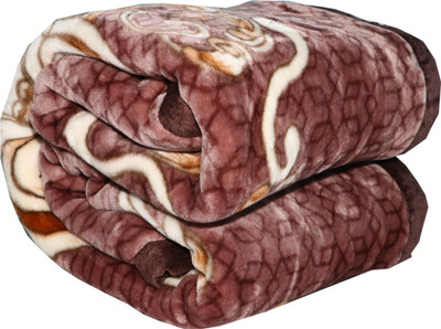 HOMIEE Floral Single Swaddling Baby Blanket for  AC Room(Polyester, Brown)