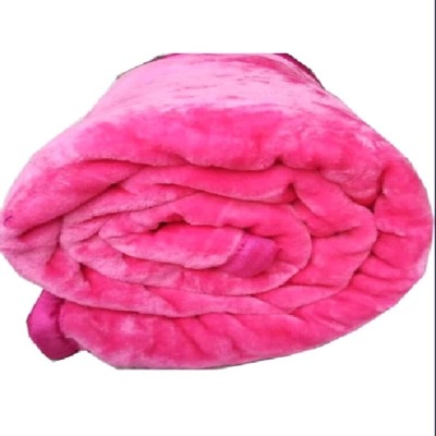 MANVIKA Floral Double AC Blanket for  Heavy Winter(Microfiber, Pink)