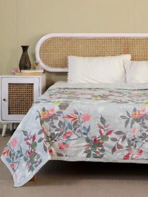 SANJU CORPORTION Printed Double Dohar for  AC Room(Cotton, Grey 815)