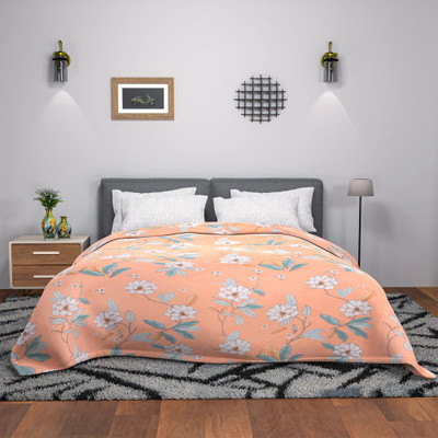KUBER INDUSTRIES Self Design Double Comforter for  Heavy Winter(Polyester, Peach)