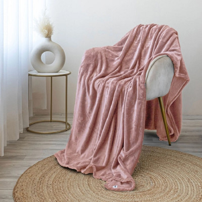 BREVARD Solid Single AC Blanket for  AC Room(Microfiber, Mocha)