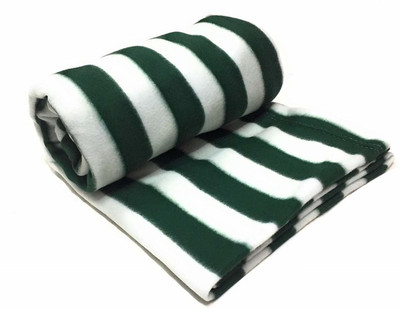 Goyal's Striped Single AC Blanket for  Heavy Winter(Polyester, Green)