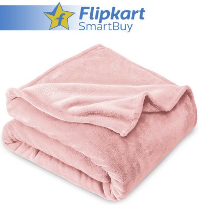 Flipkart SmartBuy Solid Single AC Blanket for  Mild Winter(Polyester, Baby Pink)