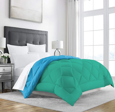 Jaipurlinen Solid Single Comforter for  Heavy Winter(Polyester, Light Blue : Sky Blue)