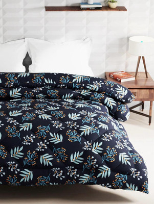 Floating Dreams Printed Double Comforter for  AC Room(Cotton, Beige)