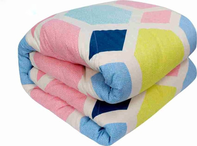 Comfowell Printed Single Quilt for  Heavy Winter(Poly Cotton, Multi Collor)