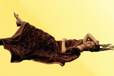 KIXTA Self Design Double Mink Blanket for  Heavy Winter(Microfiber, Brown)