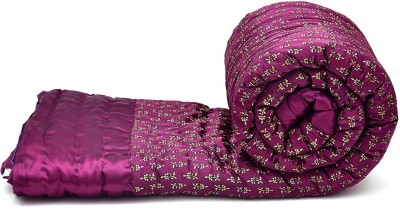 Gnudi Printed Double Quilt for  Mild Winter(Silk, Purple)