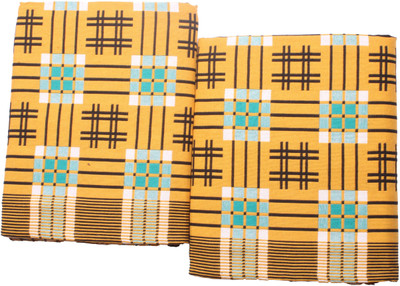 Tharunsha Elite Checkered Single AC Blanket for  Mild Winter(Cotton, Yellow)