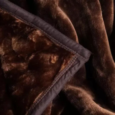 SIMAM Abstract Double Mink Blanket for  Mild Winter(Microfiber, Brown)