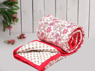 Flipkart SmartBuy Printed Single Comforter for  Mild Winter(Microfiber, Pink)