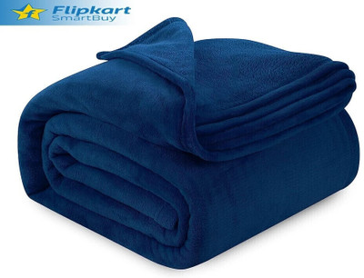 Flipkart SmartBuy Solid Single AC Blanket for  AC Room(Polyester, Dark Blue)