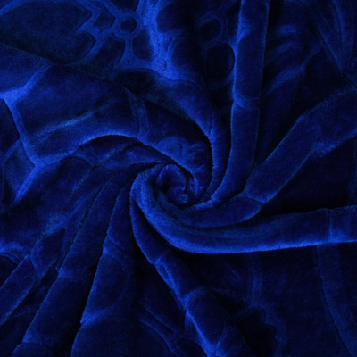 Mayk Solid Double Mink Blanket for  AC Room(Microfiber, Blue)